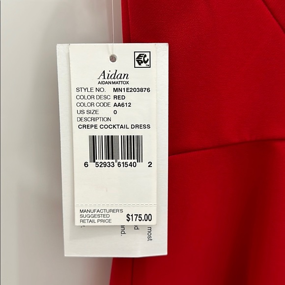 Red Crepe Cocktail Dress - Picture 3 of 5